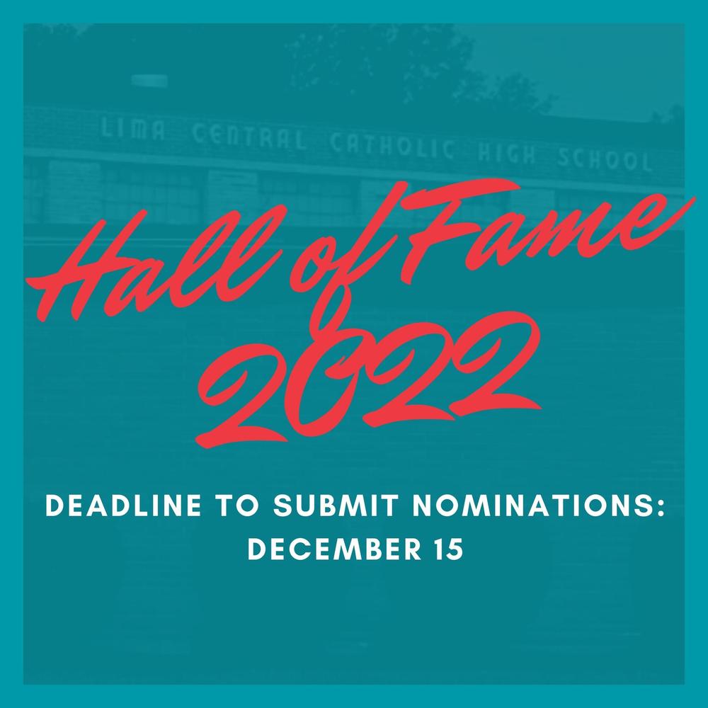 Hall of Fame 2022 Nomination Deadline: December 15th