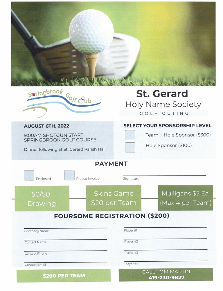 St. Gerard Golf Outing